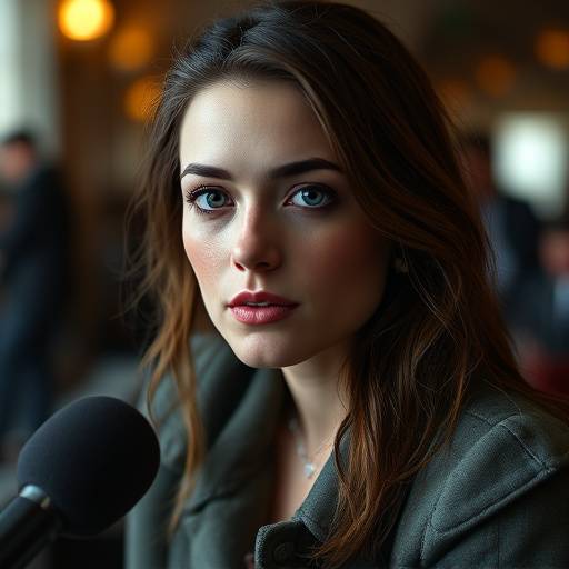 Léa Girard lors d'une interview sur son parcours d'actrice